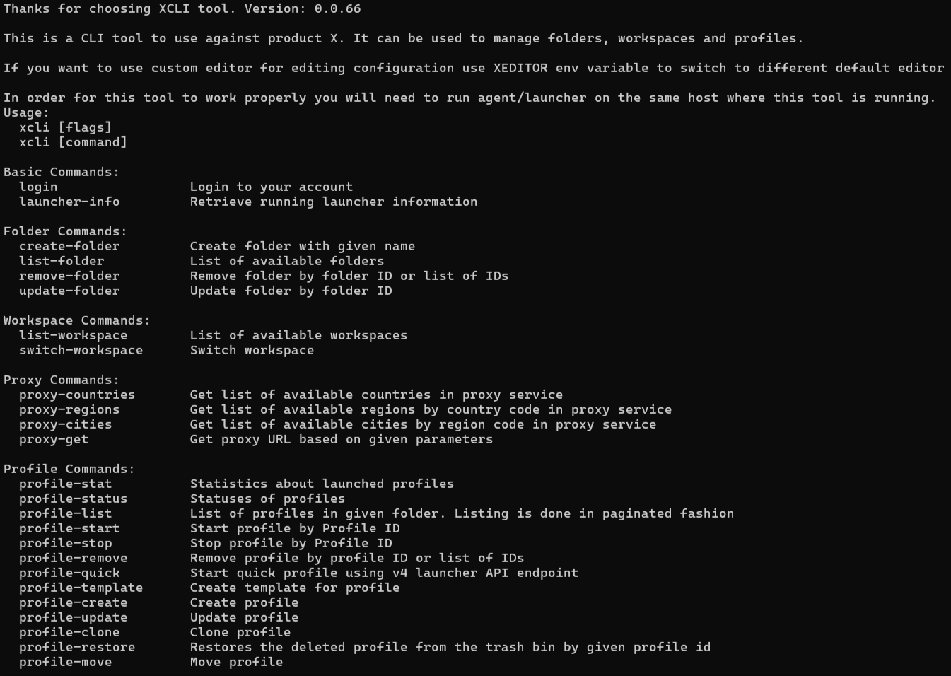 How to start working with CLI reference visual 3