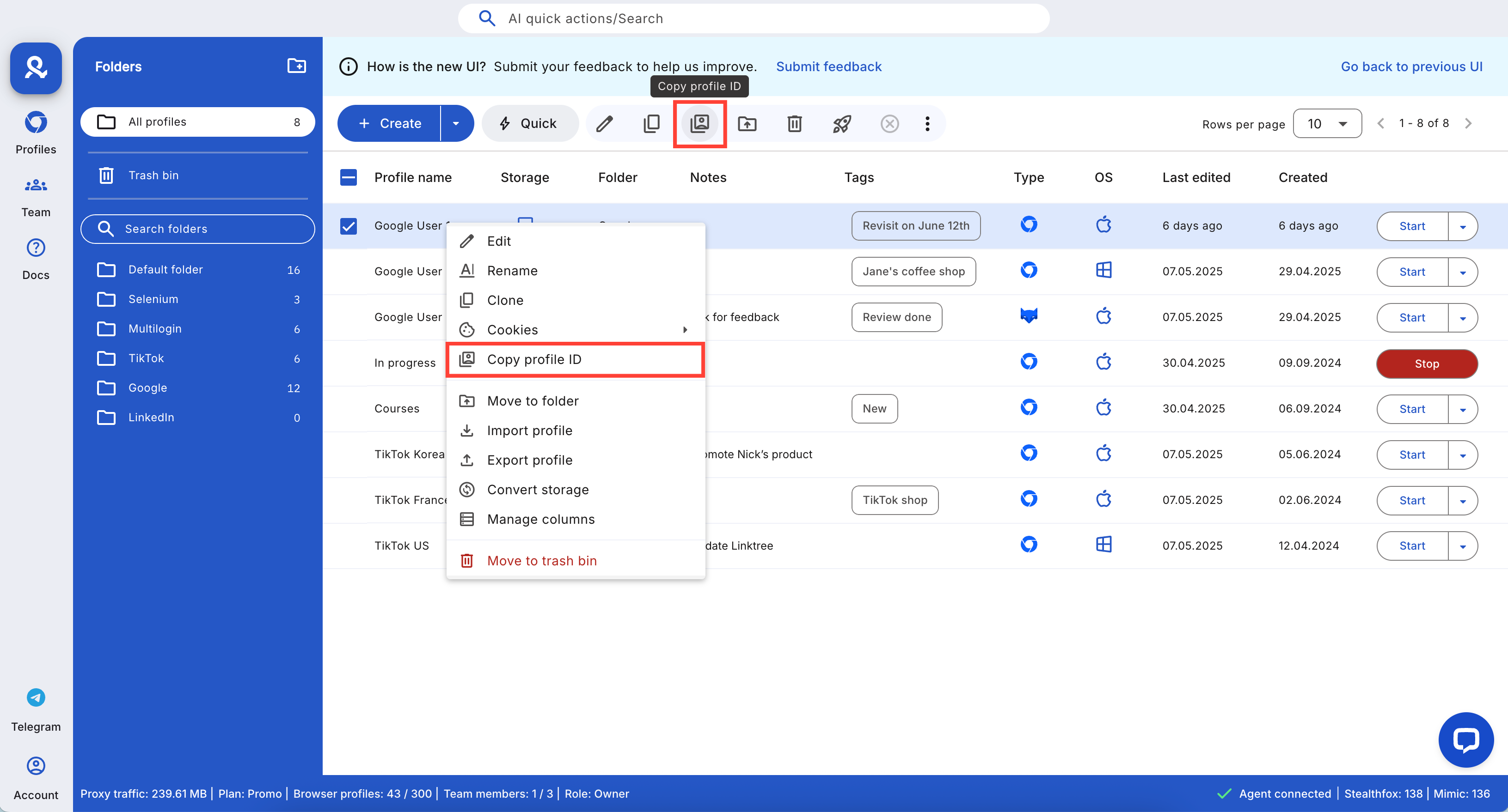 How to get Multilogin element IDs with Postman reference visual 3