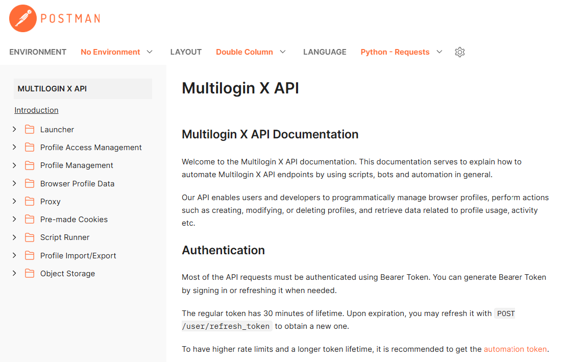 Why use Postman with Multilogin? reference visual 3